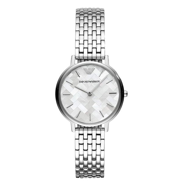 Emporio Armani Mother of Pearl Dial Silver Steel Strap Watch For Women - AR11112 - Image 2